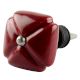 Solid Cherry Square Ceramic Wine Stopper